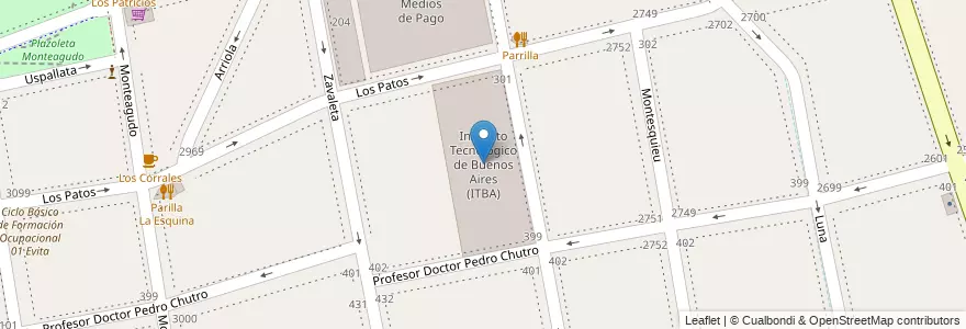 Mapa de ubicacion de Instituto Tecnológico de Buenos Aires (ITBA), Parque Patricios en Argentinien, Ciudad Autónoma De Buenos Aires, Comuna 4, Buenos Aires.