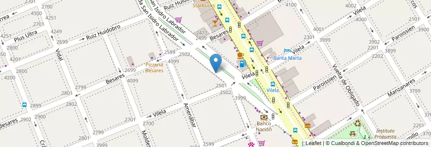 Mapa de ubicacion de Instituto Tecnológico de Música Contemporánea, Saavedra en 阿根廷, Ciudad Autónoma De Buenos Aires, 布宜诺斯艾利斯, Comuna 13.