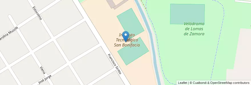 Mapa de ubicacion de Instituto Tecnológico San Bonifacio en Argentina, Provincia Di Buenos Aires, Partido De Lomas De Zamora, Lomas De Zamora.