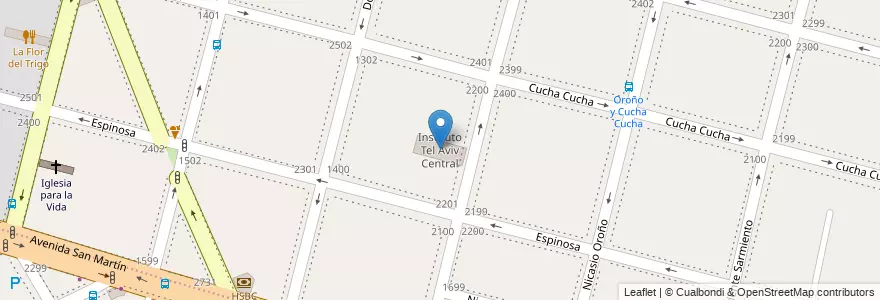 Mapa de ubicacion de Instituto Tel Aviv Central, La Paternal en آرژانتین, Ciudad Autónoma De Buenos Aires, Buenos Aires.