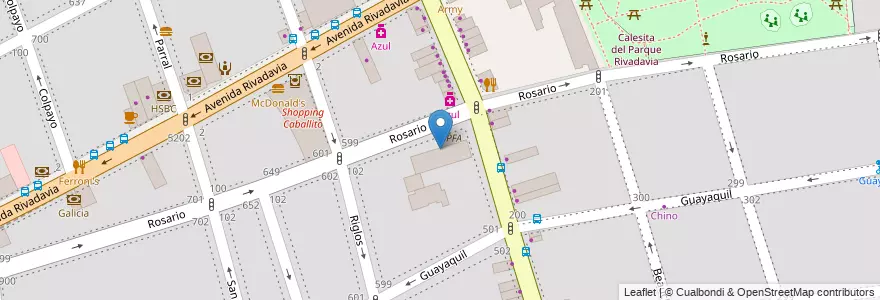 Mapa de ubicacion de Instituto Universitario de la Policía Federal, Caballito en آرژانتین, Ciudad Autónoma De Buenos Aires, Buenos Aires, Comuna 6.