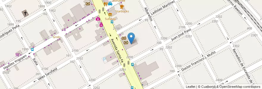 Mapa de ubicacion de Instituto Universitario Escuela Argentina de Negocios en Argentina, Buenos Aires, Partido De San Isidro, Martínez.