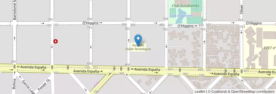 Mapa de ubicacion de Instituto Visión Tecnológica en Argentine, La Pampa, Municipio De Santa Rosa, Departamento Capital, Santa Rosa.