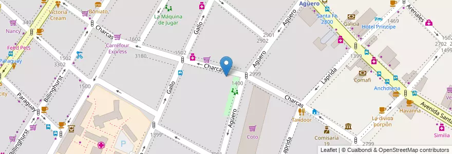 Mapa de ubicacion de Instituto Vocacional Argentino, Recoleta en Argentine, Ciudad Autónoma De Buenos Aires, Comuna 2, Buenos Aires.