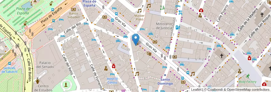 Mapa de ubicacion de Instituto Vox en Espanha, Comunidade De Madrid, Comunidade De Madrid, Área Metropolitana De Madrid Y Corredor Del Henares, Madrid.
