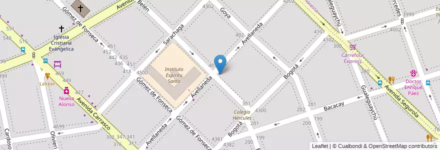 Mapa de ubicacion de Instituto William Shakespeare, Velez Sarsfield en Arjantin, Ciudad Autónoma De Buenos Aires, Buenos Aires, Comuna 10.