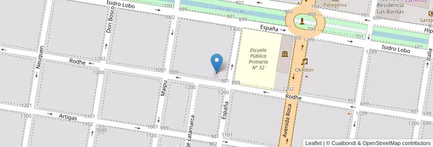 Mapa de ubicacion de Insumos Dentales "Sur Dental" en アルゼンチン, リオネグロ州, General Roca, Departamento General Roca, General Roca.