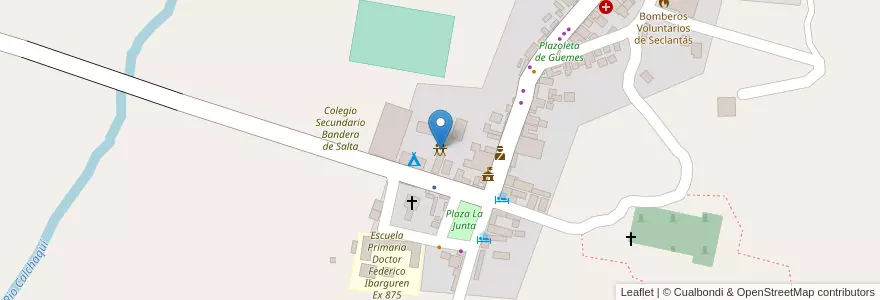 Mapa de ubicacion de INTA AER Seclantás en 阿根廷, Salta, Molinos, Municipio De Seclantás.