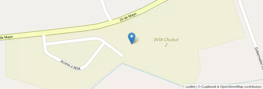 Mapa de ubicacion de INTA Chubut 2 en Argentine, Chubut, Trelew, Departamento Rawson.