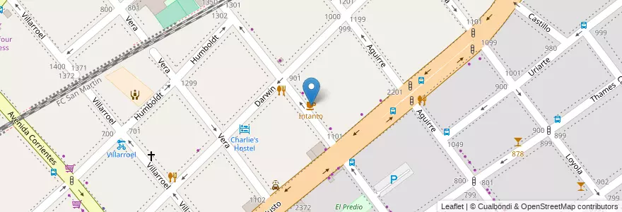 Mapa de ubicacion de Intanto, Villa Crespo en Argentinië, Ciudad Autónoma De Buenos Aires, Buenos Aires, Comuna 15.