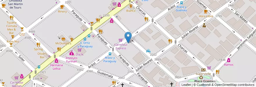 Mapa de ubicacion de Integral - Taller de Arquitectura, Palermo en الأرجنتين, Ciudad Autónoma De Buenos Aires, Buenos Aires, Comuna 14.