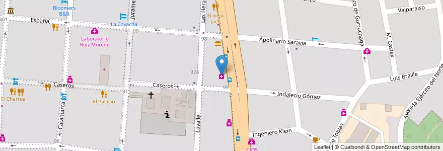 Mapa de ubicacion de Integral en アルゼンチン, サルタ州, Capital, Municipio De Salta, Salta.
