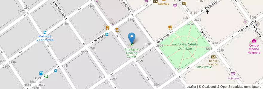Mapa de ubicacion de Inteligent Training Center, Villa del Parque en アルゼンチン, Ciudad Autónoma De Buenos Aires, ブエノスアイレス, Comuna 11.