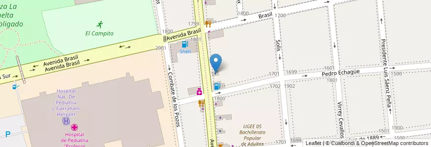 Mapa de ubicacion de Intermaco, Constitucion en Argentinien, Ciudad Autónoma De Buenos Aires, Comuna 4, Buenos Aires.