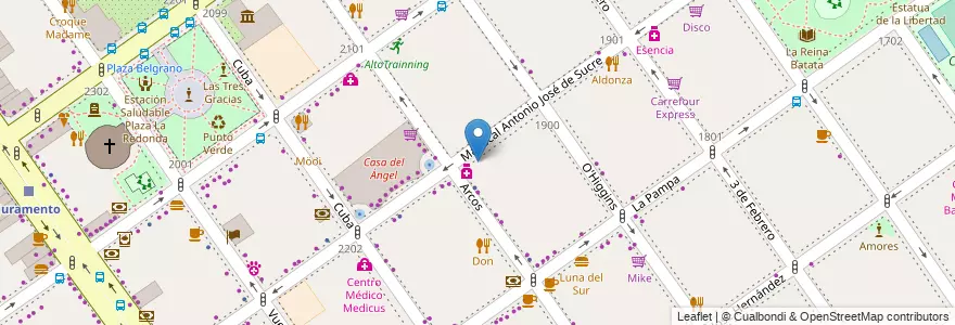 Mapa de ubicacion de International House, Belgrano en Argentina, Ciudad Autónoma De Buenos Aires, Buenos Aires, Comuna 13.
