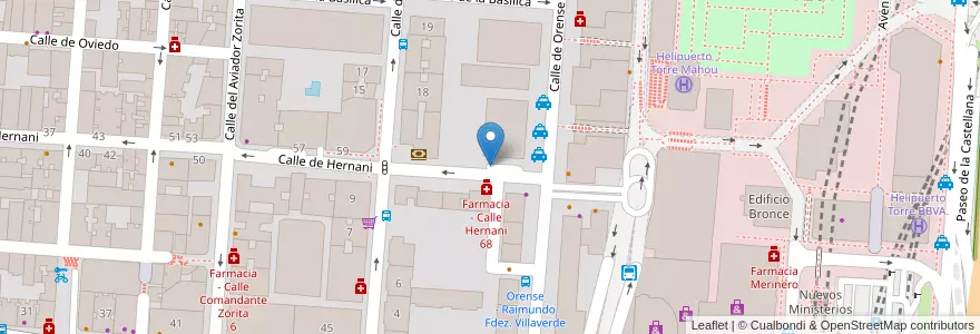 Mapa de ubicacion de Interparking Hernani en إسبانيا, منطقة مدريد, منطقة مدريد, Área Metropolitana De Madrid Y Corredor Del Henares, مدريد.