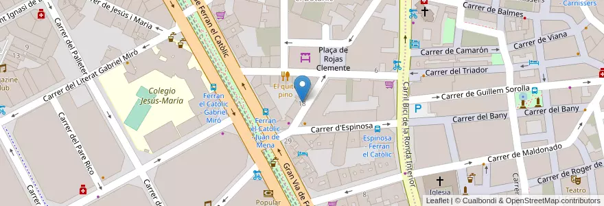 Mapa de ubicacion de Intersindical Valenciana en スペイン, バレンシア州, València / Valencia, Comarca De València, València.