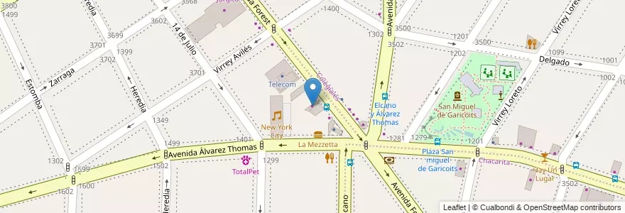 Mapa de ubicacion de Inyección Belgrano, Villa Ortuzar en 阿根廷, Ciudad Autónoma De Buenos Aires, 布宜诺斯艾利斯, Comuna 15.