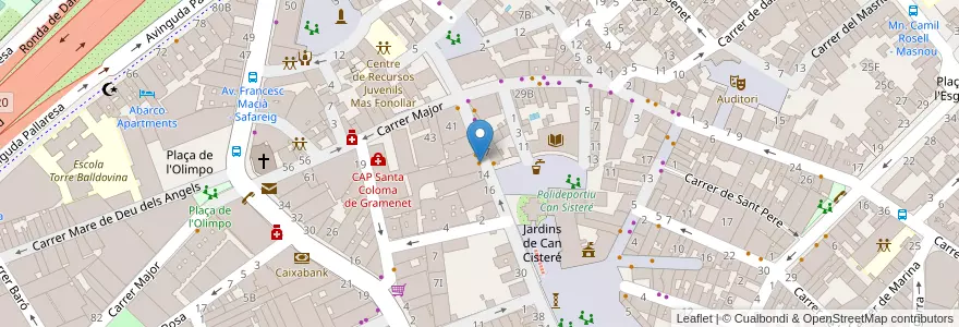Mapa de ubicacion de IO BAR en Испания, Каталония, Барселона, Барселонес, Santa Coloma De Gramenet.