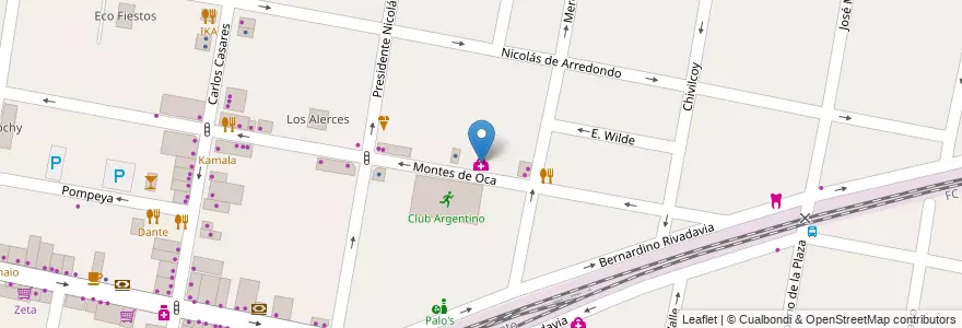 Mapa de ubicacion de IPC Instituto Médico en アルゼンチン, ブエノスアイレス州, Partido De Morón, Castelar.