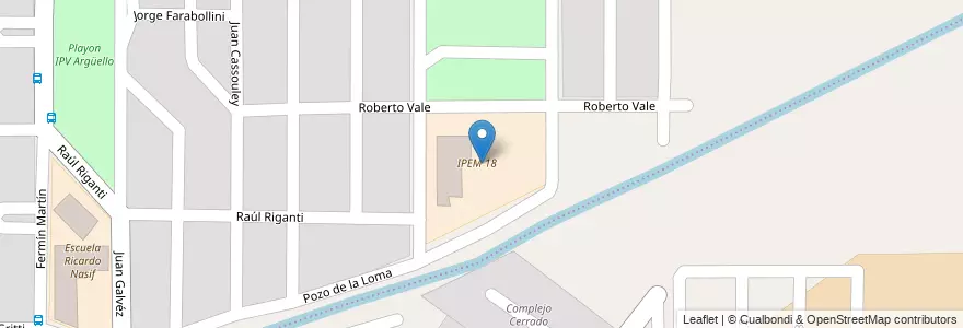 Mapa de ubicacion de IPEM 18 en Argentinië, Córdoba, Departamento Capital, Pedanía Capital, Córdoba, Municipio De Córdoba.