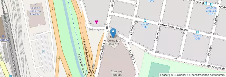 Mapa de ubicacion de IPEM 181 - Cornelio Saavedra en الأرجنتين, Córdoba, Departamento Capital, Pedanía Capital, Córdoba, Municipio De Córdoba.