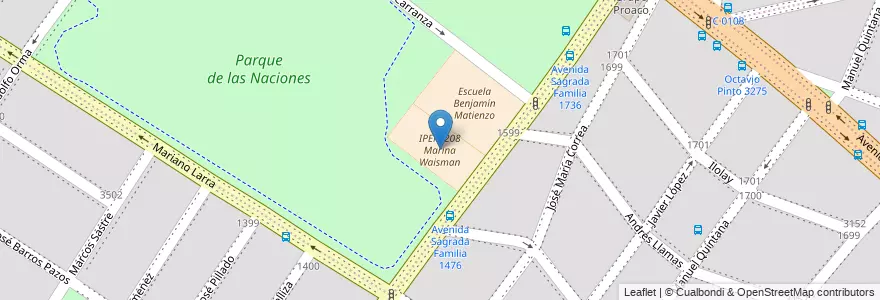 Mapa de ubicacion de IPEM 208 Marina Waisman en Аргентина, Кордова, Departamento Capital, Pedanía Capital, Córdoba, Municipio De Córdoba.
