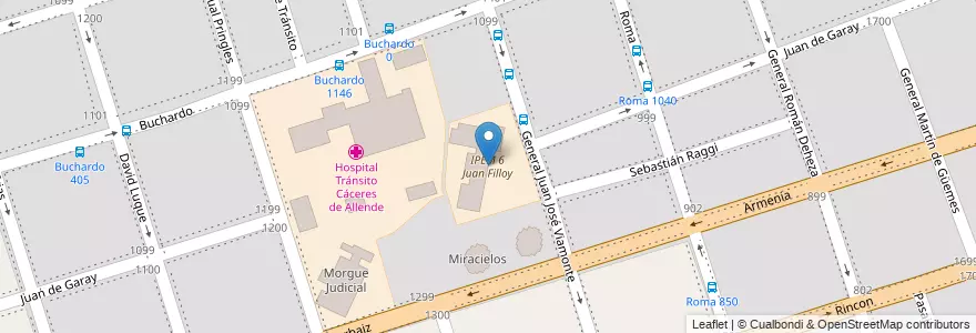 Mapa de ubicacion de IPEM 6 Juan Filloy en Argentina, Córdova, Departamento Capital, Pedanía Capital, Córdoba, Municipio De Córdoba.