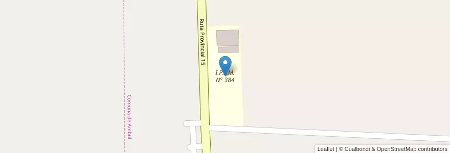 Mapa de ubicacion de I.P.E.M. N° 384 en アルゼンチン, コルドバ州, Departamento San Alberto, Comuna De Ambul.