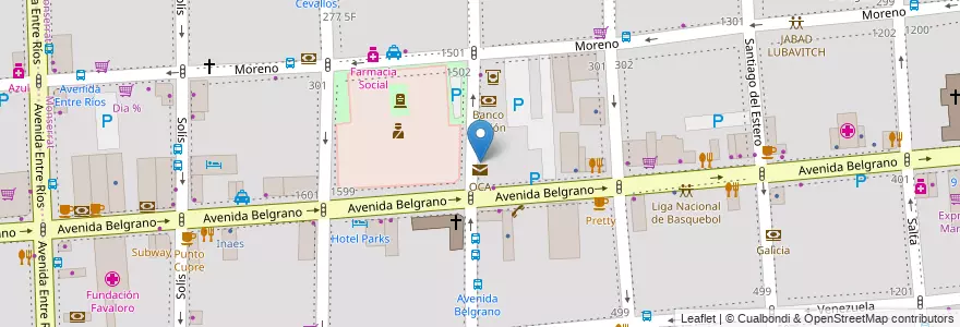 Mapa de ubicacion de IPLAN Internet, Montserrat en الأرجنتين, Ciudad Autónoma De Buenos Aires, Comuna 1, Buenos Aires.