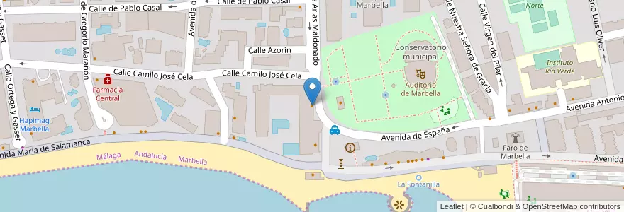 Mapa de ubicacion de Irish Pub en Espanha, Andaluzia, Málaga, Costa Del Sol Occidental, Marbella.
