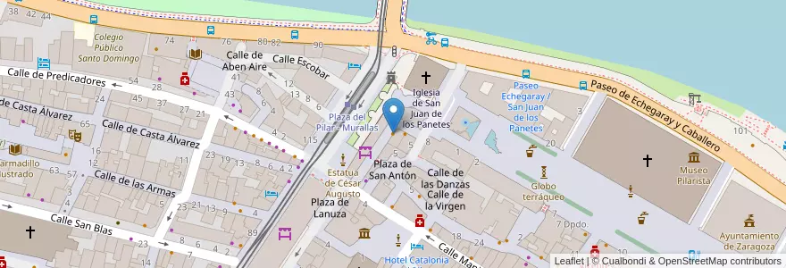 Mapa de ubicacion de Irish Tabern Gallagher en 스페인, Aragón, 사라고사, Zaragoza, 사라고사.