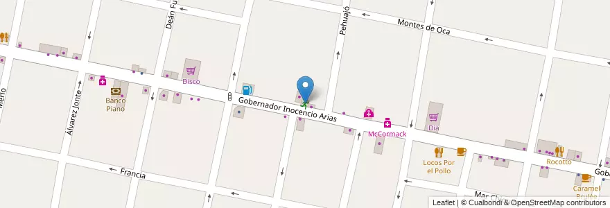 Mapa de ubicacion de Iron Tigers Cross Fit en Аргентина, Буэнос-Айрес, Partido De Morón, Castelar.