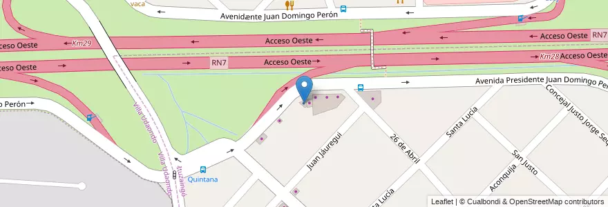 Mapa de ubicacion de Ironseg en Arjantin, Buenos Aires, Partido De Ituzaingó.