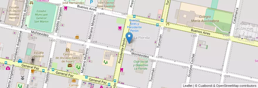 Mapa de ubicacion de Irune SRL en 아르헨티나, Santa Fe, Departamento Rosario, Municipio De Funes, Funes.