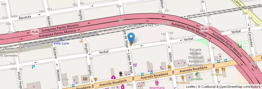 Mapa de ubicacion de Isabella's, Villa Luro en Argentina, Ciudad Autónoma De Buenos Aires, Buenos Aires, Comuna 10.