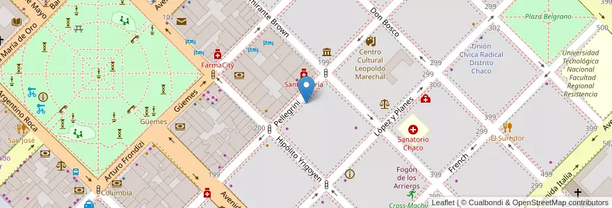Mapa de ubicacion de Isdel (Instituto Superior de Educación Laboral) en Arjantin, Chaco, Departamento San Fernando, Resistencia, Resistencia.