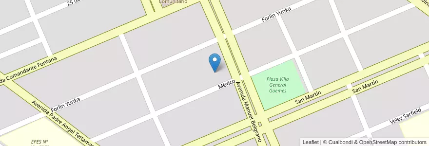 Mapa de ubicacion de ISFD MAESTRA MARIA ELBA GONZALEZ en 阿根廷, Formosa, Departamento Patiño, Municipio De Villa General Güemes.