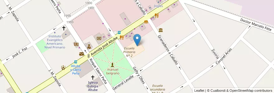 Mapa de ubicacion de ISFD Nº 36 en آرژانتین, استان بوئنوس آیرس, Partido De José C. Paz.