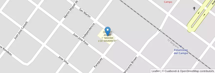 Mapa de ubicacion de ISFDCYT ANEXO 1 "MAXIMA V.DE NAVARRETE" en Аргентина, Формоса, Departamento Patiño, Municipio De Estanislao Del Campo, Estanislao Del Campo.