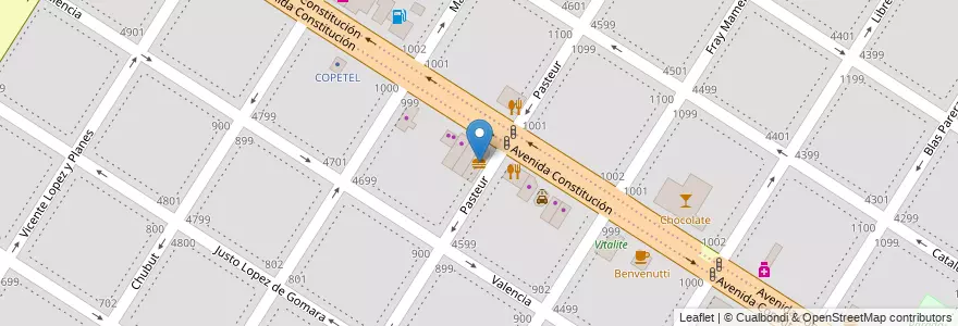 Mapa de ubicacion de Isidoro's Pizza en Arjantin, Buenos Aires, Partido De General Pueyrredón, Mar Del Plata.