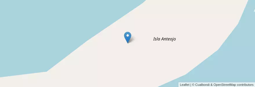 Mapa de ubicacion de Isla Anteojo en 阿根廷, Corrientes, Departamento San Cosme, Municipio De Paso De La Patria.