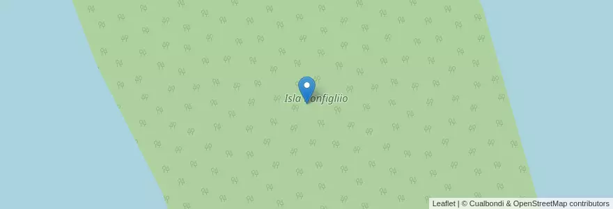 Mapa de ubicacion de Isla Bonfigliio en Argentinien, Provinz Entre Ríos, Departamento Uruguay, Distrito Potrero.