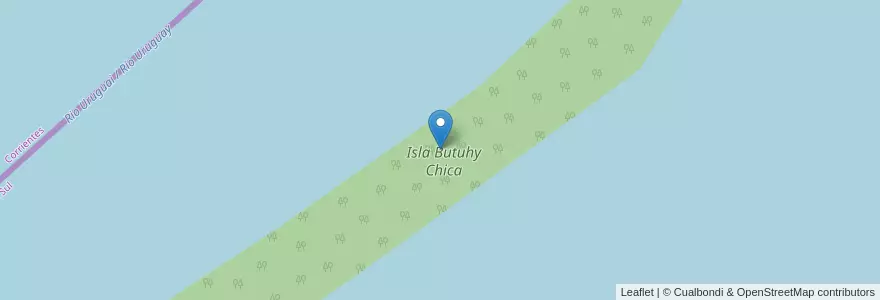 Mapa de ubicacion de Isla Butuhy Chica en ブラジル, 南部地域, リオグランデ・ド・スル, Região Geográfica Intermediária De Uruguaiana, Região Geográfica Imediata De São Borja, Itaqui.