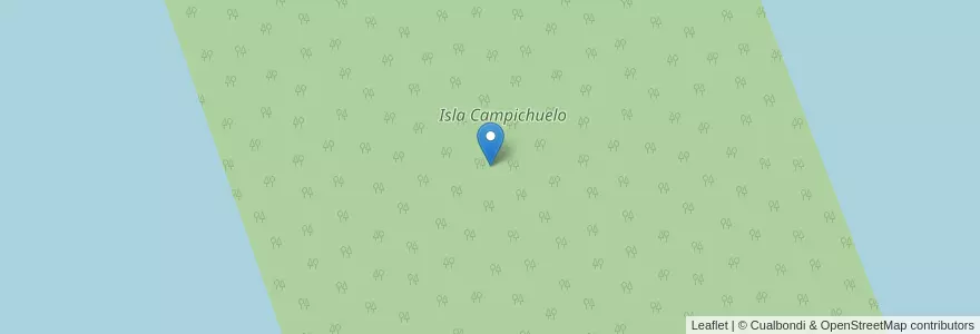 Mapa de ubicacion de Isla Campichuelo en アルゼンチン, エントレ・リオス州, Departamento Uruguay, Distrito Tala.