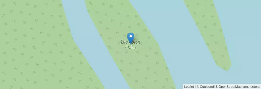Mapa de ubicacion de Isla Colon Chico en アルゼンチン, エントレ・リオス州, Departamento Uruguay, Distrito Potrero.