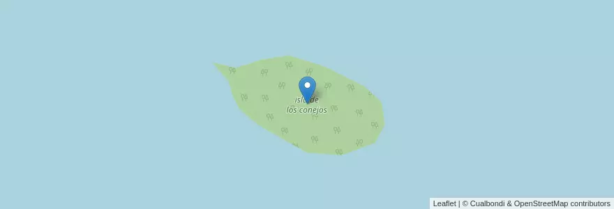 Mapa de ubicacion de isla de los conejos en アルゼンチン, サンルイス州, Chacabuco.