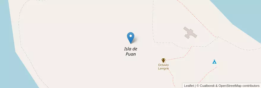 Mapa de ubicacion de Isla de Puan en アルゼンチン, ブエノスアイレス州, Partido De Puan.