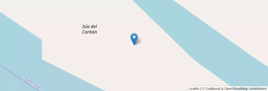 Mapa de ubicacion de Isla del Carbón en Argentinien, Provinz Río Negro, Departamento Adolfo Alsina.