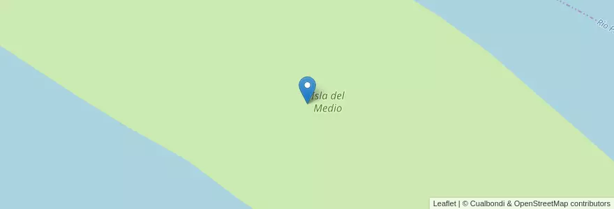 Mapa de ubicacion de Isla del Medio en Arjantin, Entre Ríos, Departamento Islas Del Ibicuy, Distrito Ibicuy, Puerto Ibicuy.